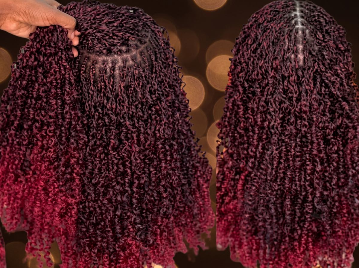 Passion Twists styled at Precious Hair Braiding